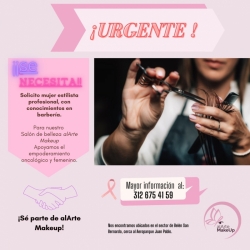 Se busca mujer estilista profesional con conocimientos en barbería 