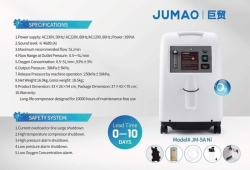 Concentrador de oxigenonde 5lt grado médico marca jumao 1 año de garantia con nebulizador incluido