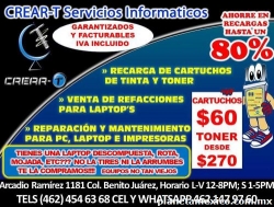 Servicios informaticos recargas de cartuchos y toner