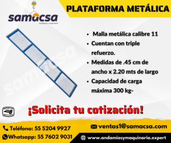 Plataforma auxiliar Metálica samacsa