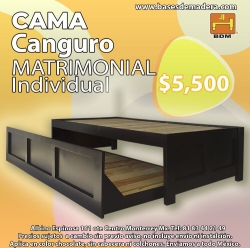 Cama canguro matrimonial individual super moderna en  Guadalupe 