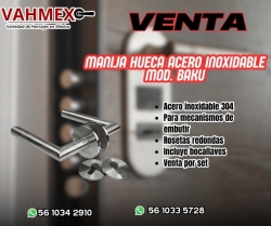 Manija hueca de Acero Inoxidable Mod.BAKU